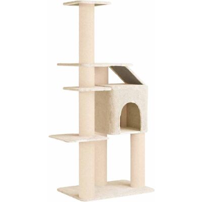 VIDAXL Albero Per Gatti Con Pali Per Graffiare In Sisal Crema 183 Cm VIDAXL Albero Per Gatti Con Pali Per Graffiare In Sisal Crema 183 Cm