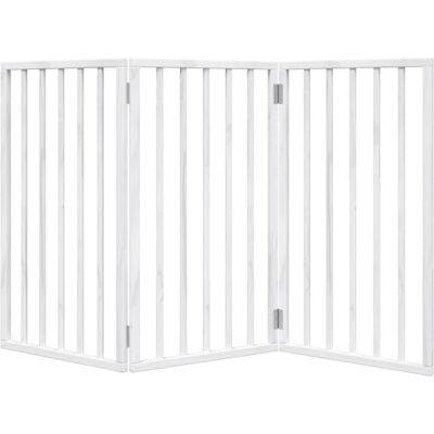 HELLOSHOP26 Cancelletto Di Sicurezza Pieghevole A 3 Pannelli Per Cani 150 Cm Legno Di Pioppo Bianco 020023074 HELLOSHOP26 Cancelletto Di Sicurezza Pieghevole A 3 Pannelli Per Cani 150 Cm Legno Di Pioppo Bianco 020023074