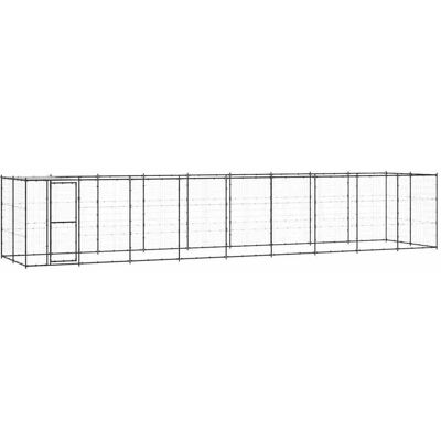 MAISON EXCLUSIVE - Gabbia Per Cani Da Esterno In Acciaio Con Tetto 21,78 M² MAISON EXCLUSIVE - Gabbia Per Cani Da Esterno In Acciaio Con Tetto 21,78 M²