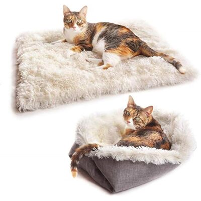 JALLERIA Cuccia Per Cani E Gatti, Cestino Per Gatti 2 In 1 A Doppio Uso, Cuscino Caldo, Morbido E Confortevole Per Cani, Nido Per Cuccioli, Cestino Soffice Per Gatti, Migliora Il Sonno JALLERIA Cuccia Per Cani E Gatti, Cestino Per Gatti 2 In 1 A Doppio Uso, Cuscino Caldo, Morbido E Confortevole Per Cani, Nido Per Cuccioli, Cestino Soffice Per Gatti, Migliora Il Sonno