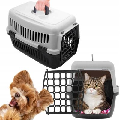 OEM Trasportino Per Cane, Gatto, Coniglio, Gabbia, Box, Scatola, Grande, Grigio, Tinta Unita OEM Trasportino Per Cane, Gatto, Coniglio, Gabbia, Box, Scatola, Grande, Grigio, Tinta Unita