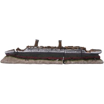 RELAXDAYS Decorazione Per Acquario Titanic, Poliresina, Hxlxp: 9 X 38,5 X 5 Cm, Per Acqua Dolce E Salata, Multicolore RELAXDAYS Decorazione Per Acquario Titanic, Poliresina, Hxlxp: 9 X 38,5 X 5 Cm, Per Acqua Dolce E Salata, Multicolore