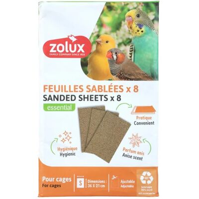 ZOLUX Sottopad Sandpad Carta 36x21 Cm 8 Pezzi Anice ZOLUX Sottopad Sandpad Carta 36x21 Cm 8 Pezzi Anice