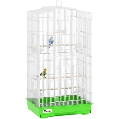 IROVAMI Gabbia Uccelli Metallo, Voliera Con 4 Mangiatoie, 3 Trespoli, Altalena, Vassoio Rimovibile, Maniglia, 46,5x35,5x92 Cm, Verde IROVAMI Gabbia Uccelli Metallo, Voliera Con 4 Mangiatoie, 3 Trespoli, Altalena, Vassoio Rimovibile, Maniglia, 46,5x35,5x92 Cm, Verde