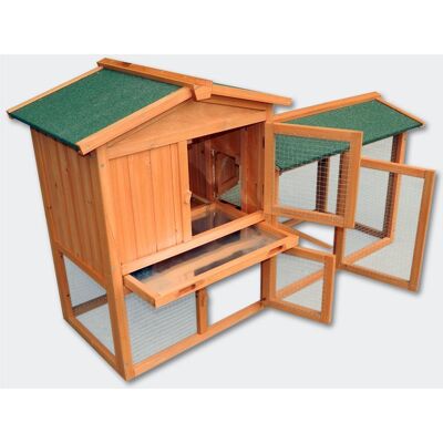 HELLOSHOP26 Gabbia/cabina In Legno Per Conigli Roditori Polli O Altri Piccoli Animali 1465 X 520 X 855 Mm 3716013 HELLOSHOP26 Gabbia/cabina In Legno Per Conigli Roditori Polli O Altri Piccoli Animali 1465 X 520 X 855 Mm 3716013