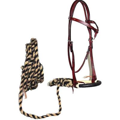 SARTORE Set Bosal In Cuoio E Rawhide E Mecate In Crime Completo Di Testiera In Cuoio SARTORE Set Bosal In Cuoio E Rawhide E Mecate In Crime Completo Di Testiera In Cuoio