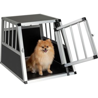 COSTWAY Trasportino Per Cani Auto In Alluminio,porta Bloccabile,divisorio,69,5x54x50,5 Cm COSTWAY Trasportino Per Cani Auto In Alluminio,porta Bloccabile,divisorio,69,5x54x50,5 Cm