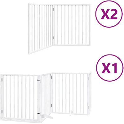 HELLOSHOP26 Cancelletto Di Sicurezza Per Animali Domestici Porta Pieghevole 8 Pannelli Legno Di Pioppo Bianco 020023264 HELLOSHOP26 Cancelletto Di Sicurezza Per Animali Domestici Porta Pieghevole 8 Pannelli Legno Di Pioppo Bianco 020023264