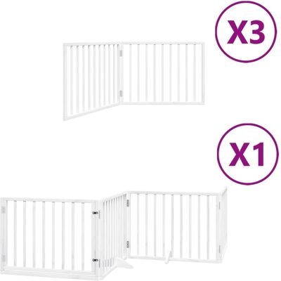 HELLOSHOP26 Cancelletto Di Sicurezza Per Animali Domestici Porta Pieghevole 10 Pannelli Legno Di Pioppo Bianco 020023108 HELLOSHOP26 Cancelletto Di Sicurezza Per Animali Domestici Porta Pieghevole 10 Pannelli Legno Di Pioppo Bianco 020023108