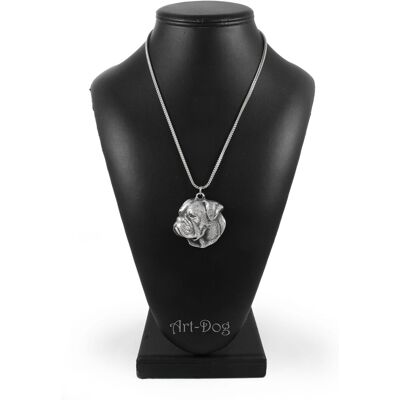 OEM Bulldog Americano - Collana Con Ciondolo A Forma Di Cane Su Catena D'Argento, Gioiello Unico Di Art-dog OEM Bulldog Americano - Collana Con Ciondolo A Forma Di Cane Su Catena D'Argento, Gioiello Unico Di Art-dog