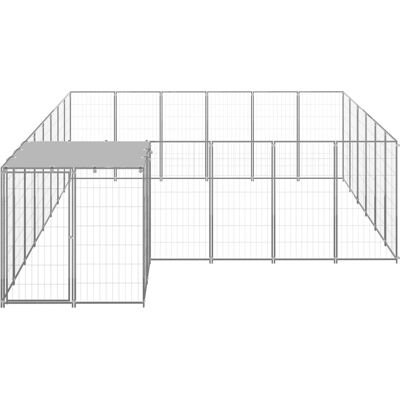 MAISON EXCLUSIVE - Gabbia Per Cani Argento 12,1 M² In Acciaio MAISON EXCLUSIVE - Gabbia Per Cani Argento 12,1 M² In Acciaio