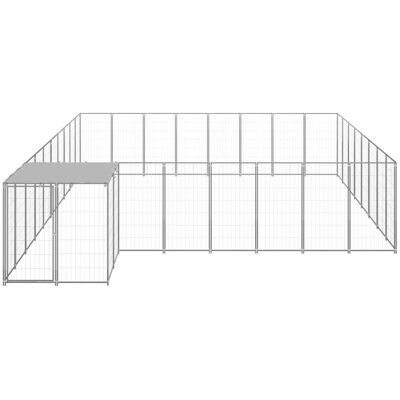 MAISON EXCLUSIVE - Gabbia Per Cani Argento 20,57 M² In Acciaio MAISON EXCLUSIVE - Gabbia Per Cani Argento 20,57 M² In Acciaio