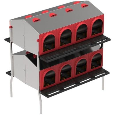 SUINGA Nido Per Polli Con 16 Scomparti, 107x81x119 Cm, Con Gambe, Funzionale E Rialzato Per Uso Esterno SUINGA Nido Per Polli Con 16 Scomparti, 107x81x119 Cm, Con Gambe, Funzionale E Rialzato Per Uso Esterno