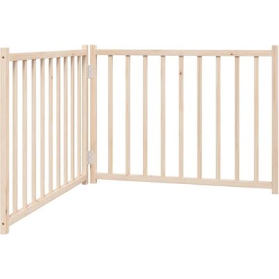 HELLOSHOP26 Cancelletto Di Sicurezza Pieghevole Per Cani 2 Pannelli 160 Cm Legno Massello Di Abete Marrone 020023054 HELLOSHOP26 Cancelletto Di Sicurezza Pieghevole Per Cani 2 Pannelli 160 Cm Legno Massello Di Abete Marrone 020023054