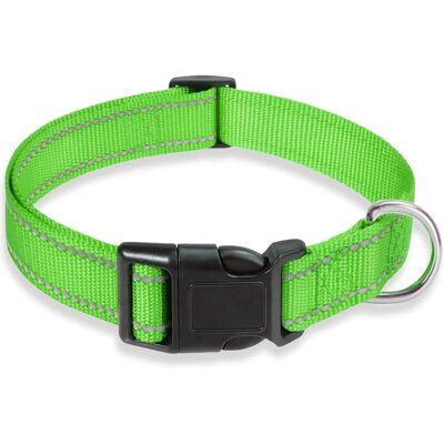 Zone Collare Riflettente Per Cani Con Chiusura Di Sicurezza Regolabile In Nylon Per Cani Di Piccola E Media Taglia, 1 Pz (verde Erba, Largo) S1,5 X 40 Cm 24 G) Zone Collare Riflettente Per Cani Con Chiusura Di Sicurezza Regolabile In Nylon Per Cani Di Piccola E Media Taglia, 1 Pz (verde Erba, Largo) S1,5 X 40 Cm 24 G)