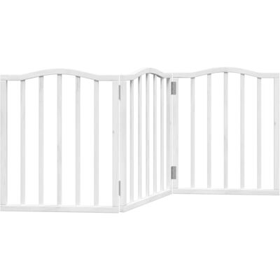 HELLOSHOP26 Cancelletto Di Sicurezza Pieghevole A 3 Pannelli Per Cani 150 Cm Legno Di Pioppo Bianco 020023075 HELLOSHOP26 Cancelletto Di Sicurezza Pieghevole A 3 Pannelli Per Cani 150 Cm Legno Di Pioppo Bianco 020023075