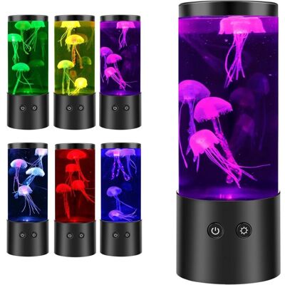 OEM Sensore Di Luce A Forma Di Medusa E Lava Per Acquario, 7 Modalità E Colori, Illuminazione Ambientale Realistica, Effetto Medusa OEM Sensore Di Luce A Forma Di Medusa E Lava Per Acquario, 7 Modalità E Colori, Illuminazione Ambientale Realistica, Effetto Medusa