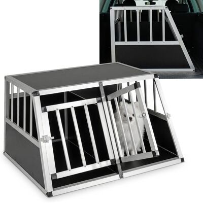 COSTWAY Gabbia Da Viaggio Per Cani,in Alluminio,porta Bloccabile,divisorio Rimovibile COSTWAY Gabbia Da Viaggio Per Cani,in Alluminio,porta Bloccabile,divisorio Rimovibile