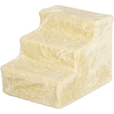 PawHut Scaletta Per Cani A 3 Gradini Con Tessuto Vellutato Sfoderabile Beige PawHut Scaletta Per Cani A 3 Gradini Con Tessuto Vellutato Sfoderabile Beige
