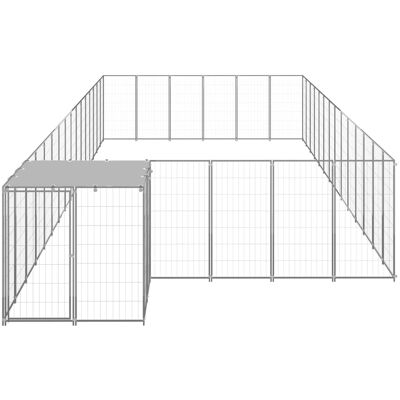 MAISON EXCLUSIVE - Gabbia Per Cani Argento 26,62 M² In Acciaio MAISON EXCLUSIVE - Gabbia Per Cani Argento 26,62 M² In Acciaio
