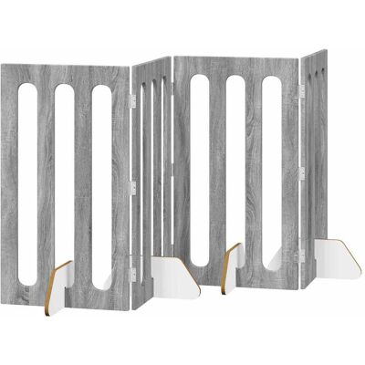 VIDAXL Recinto Pieghevole Per Animali 4 Pcs Sonoma Grigia VIDAXL Recinto Pieghevole Per Animali 4 Pcs Sonoma Grigia