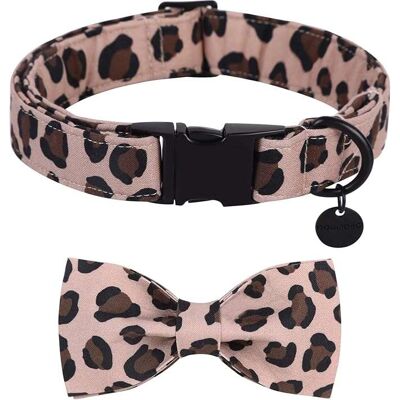 OEM Collare Regolabile Per Cani Con Fiocco, Fantasia Leopardata, Taglia Xl OEM Collare Regolabile Per Cani Con Fiocco, Fantasia Leopardata, Taglia Xl