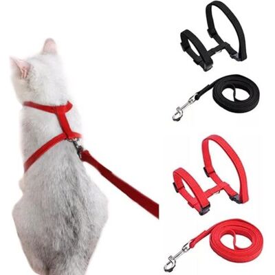 FOCTRO Giletto Regolabile Per Gatti, Laccio, Giletto Per Gattini, Laccio, Corda Di Sicurezza Per Evacuazione Di Gatti E Gattini, Set In 2 Parti (1 Rossa E 1 Nera) FOCTRO Giletto Regolabile Per Gatti, Laccio, Giletto Per Gattini, Laccio, Corda Di Sicurezza Per Evacuazione Di Gatti E Gattini, Set In 2 Parti (1 Rossa E 1 Nera)