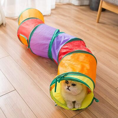 Zone Grotta Per Gatti Con Palla, Gioco Interattivo A Nascondino Per Gatti, Tunnel Mimetico Per Gatti Da Interno 1 Pz (b02102 Rainbow Stone) Zone Grotta Per Gatti Con Palla, Gioco Interattivo A Nascondino Per Gatti, Tunnel Mimetico Per Gatti Da Interno 1 Pz (b02102 Rainbow Stone)