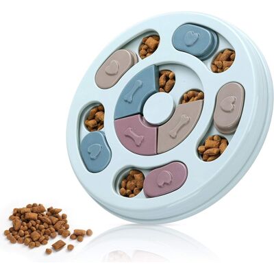 Zone Gioco Rompicapo Per Cani, Gioco Interattivo Per L'Alimentazione Del Cane, Ideale Per L'Allenamento Del Qi E L'Arricchimento Psicologico. 1 Puzzle Terapeutico Per Cani (di Forma Rotonda, Blu). Zone Gioco Rompicapo Per Cani, Gioco Interattivo Per L'Alimentazione Del Cane, Ideale Per L'Allenamento Del Qi E L'Arricchimento Psicologico. 1 Puzzle Terapeutico Per Cani (di Forma Rotonda, Blu).