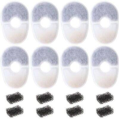 OEM Set Di 8 Filtri Per Fontanella Per Animali Domestici Con 8 Spugne Filtranti, Filtri Di Ricambio Compatibili Per Cani E Gatti. OEM Set Di 8 Filtri Per Fontanella Per Animali Domestici Con 8 Spugne Filtranti, Filtri Di Ricambio Compatibili Per Cani E Gatti.