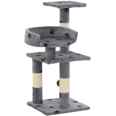 Helloshop26 Albero per gatti - Grigio con impronte - 65cm Helloshop26 Albero per gatti - Grigio con impronte - 65cm