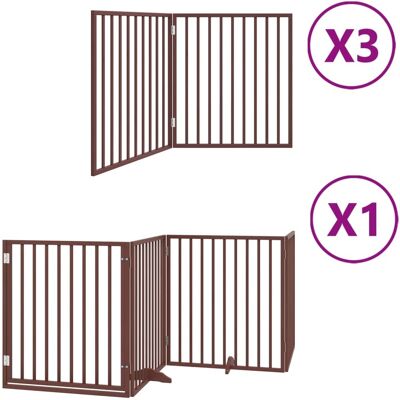 HELLOSHOP26 Cancelletto Di Sicurezza Per Animali Domestici Porta Pieghevole 10 Pannelli Legno Di Pioppo Marrone 020023113 HELLOSHOP26 Cancelletto Di Sicurezza Per Animali Domestici Porta Pieghevole 10 Pannelli Legno Di Pioppo Marrone 020023113