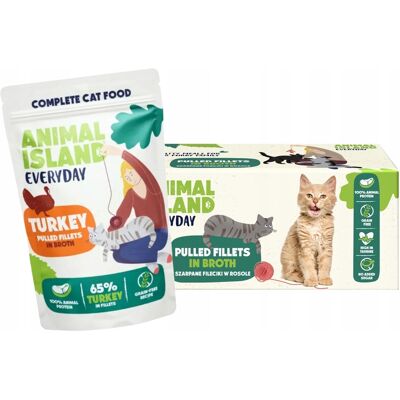 OEM Cibo Umido Per Gatti Animal Island Tacchino In Brodo 40x85g OEM Cibo Umido Per Gatti Animal Island Tacchino In Brodo 40x85g
