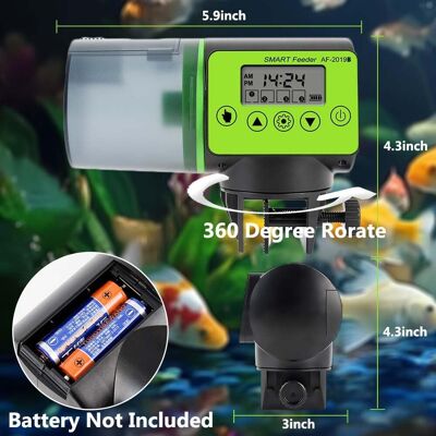 OEM Distributore Automatico Di Mangime Per Pesci, Grande Capacità 200 Ml, Con Timer, Per Acquari, Piccole Tartarughe, Betta, Koi - Altro OEM Distributore Automatico Di Mangime Per Pesci, Grande Capacità 200 Ml, Con Timer, Per Acquari, Piccole Tartarughe, Betta, Koi - Altro