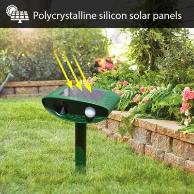 OEM Dissuasore Ultrasuonico Solare Per Animali, Cane E Gatto, Topi, Fuchi, Cervi, Sensore Pir, Giardino E Azienda Agricola OEM Dissuasore Ultrasuonico Solare Per Animali, Cane E Gatto, Topi, Fuchi, Cervi, Sensore Pir, Giardino E Azienda Agricola