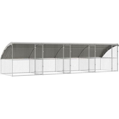 VIDAXL Cuccia Per Cani 4 Pcs Argento 8 X 2 X 2 M Acciaio Zincato VIDAXL Cuccia Per Cani 4 Pcs Argento 8 X 2 X 2 M Acciaio Zincato