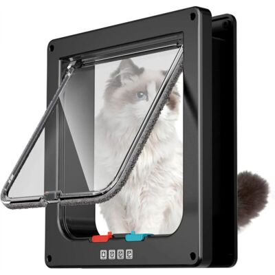 OEM Gattaiola Sicura Per Interni Ed Esterni, Adatta A Finestre E Pareti, Con 4 Modalità Di Chiusura (nera, Extra Large) OEM Gattaiola Sicura Per Interni Ed Esterni, Adatta A Finestre E Pareti, Con 4 Modalità Di Chiusura (nera, Extra Large)