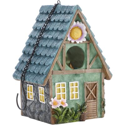 YOTOWN Nido D'Uccello Decorativo In Resina – Statuetta Per Casetta Per Uccelli – Giardino – Esterno YOTOWN Nido D'Uccello Decorativo In Resina – Statuetta Per Casetta Per Uccelli – Giardino – Esterno
