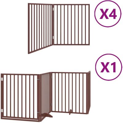 HELLOSHOP26 Cancelletto Di Sicurezza Per Animali Domestici Porta Pieghevole 12 Pannelli Legno Di Pioppo Marrone 020023132 HELLOSHOP26 Cancelletto Di Sicurezza Per Animali Domestici Porta Pieghevole 12 Pannelli Legno Di Pioppo Marrone 020023132
