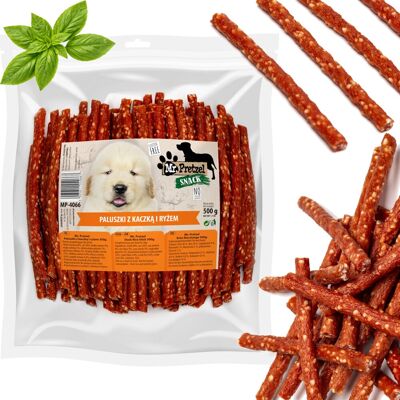 OEM Snack Prelibato Per Cani: Mr. Pretzel Anatra E Bastoncini Di Riso 500g OEM Snack Prelibato Per Cani: Mr. Pretzel Anatra E Bastoncini Di Riso 500g