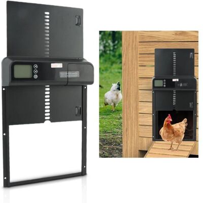 KZQ Porta Automatica Per Pollaio In Lega Di Alluminio, Impermeabile Ip45 Con Display Led Programmabile - KZQ Porta Automatica Per Pollaio In Lega Di Alluminio, Impermeabile Ip45 Con Display Led Programmabile -