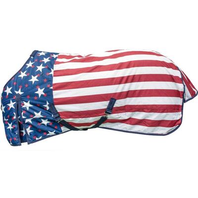 Protech 135 Cm, America Usa Flag: Coperta Impermeabile Da Paddock Colori Usa Traspirante Imbottita 300g Modello Niagara Protech 135 Cm, America Usa Flag: Coperta Impermeabile Da Paddock Colori Usa Traspirante Imbottita 300g Modello Niagara
