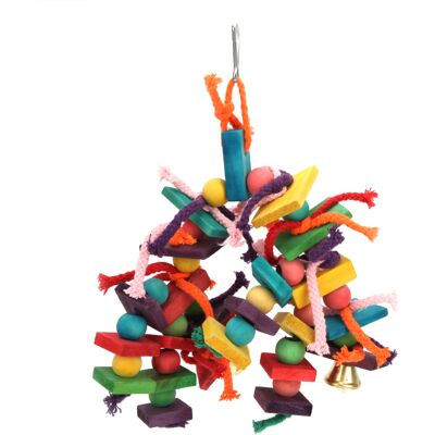 OEM Giocattolo Da Masticare Per Pappagallini Ondulati, Blocchi Di Legno Naturale Multicolore Con Corda Spessa (legno Naturale, Multicolore) OEM Giocattolo Da Masticare Per Pappagallini Ondulati, Blocchi Di Legno Naturale Multicolore Con Corda Spessa (legno Naturale, Multicolore)