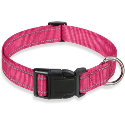Zone Collare Riflettente Per Cani Con Chiusura Di Sicurezza Regolabile In Nylon, Per Cani Di Piccola E Media Taglia, 1 Pezzo (rosa Pesca, S) Zone Collare Riflettente Per Cani Con Chiusura Di Sicurezza Regolabile In Nylon, Per Cani Di Piccola E Media Taglia, 1 Pezzo (rosa Pesca, S)