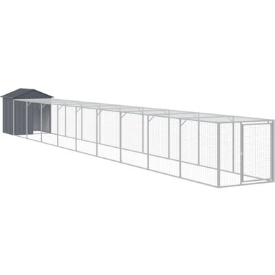 MAISON EXCLUSIVE - Pollaio Con Area Corsa Antracite 117x1017x123cm Acciaio Zincato MAISON EXCLUSIVE - Pollaio Con Area Corsa Antracite 117x1017x123cm Acciaio Zincato