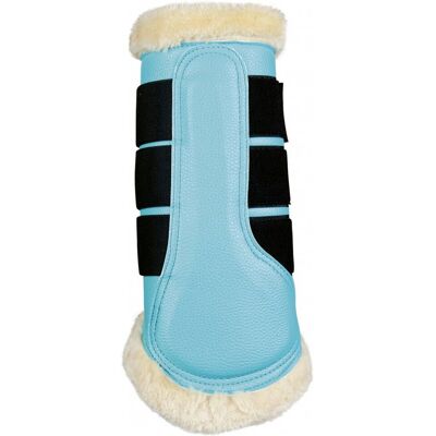 HKM Shetty, Blu Scuro: Paratendini In Similpelle Con Chiusura A Strappo E Imbottitura Interna Peluches Comfort Premium Fur HKM Shetty, Blu Scuro: Paratendini In Similpelle Con Chiusura A Strappo E Imbottitura Interna Peluches Comfort Premium Fur