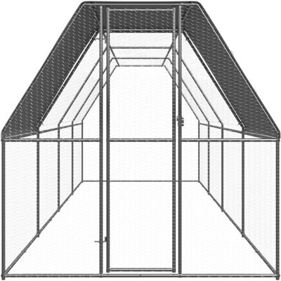 MAISON EXCLUSIVE - Pollaio Da Esterno 2x8x2 M In Acciaio Zincato MAISON EXCLUSIVE - Pollaio Da Esterno 2x8x2 M In Acciaio Zincato