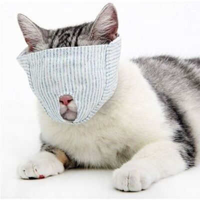 ULISEM Museruola Traspirante Per Gatti, In Cotone, Ideale Per La Toelettatura E Il Taglio Delle Unghie. Include Una Sezione Per La Protezione Degli Occhi. ULISEM Museruola Traspirante Per Gatti, In Cotone, Ideale Per La Toelettatura E Il Taglio Delle Unghie. Include Una Sezione Per La Protezione Degli Occhi.