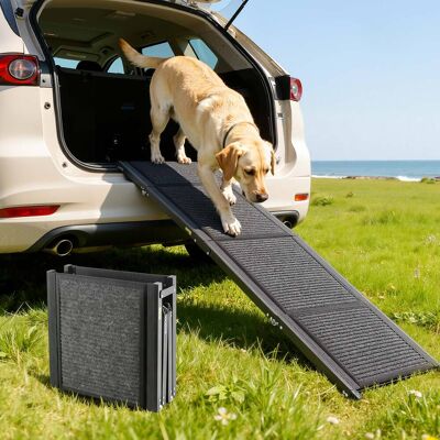 VEVOR Rampa Per Cani Per Auto 180 X 43,2 Cm Rampe Pieghevoli Con Superficie In Feltro Antiscivolo Per Animali Domestici Di Taglia Media E Grande Fino A 113 Kg, Per Cani Da Esterno Per Suv E Camion VEVOR Rampa Per Cani Per Auto 180 X 43,2 Cm Rampe Pieghevoli Con Superficie In Feltro Antiscivolo Per Animali Domestici Di Taglia Media E Grande Fino A 113 Kg, Per Cani Da Esterno Per Suv E Camion