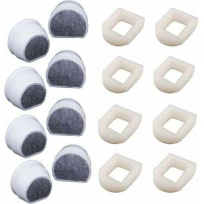 OEM Confezione Da 16 Pre-filtri In Schiuma E Filtro A Carbone Compatibili Con Le Fontanelle Petsafe Drinkwell Inox 360 Avalon Pagoda Seascape E Sedona, Filtro Per Fontanella Per Cani E Gatti. OEM Confezione Da 16 Pre-filtri In Schiuma E Filtro A Carbone Compatibili Con Le Fontanelle Petsafe Drinkwell Inox 360 Avalon Pagoda Seascape E Sedona, Filtro Per Fontanella Per Cani E Gatti.